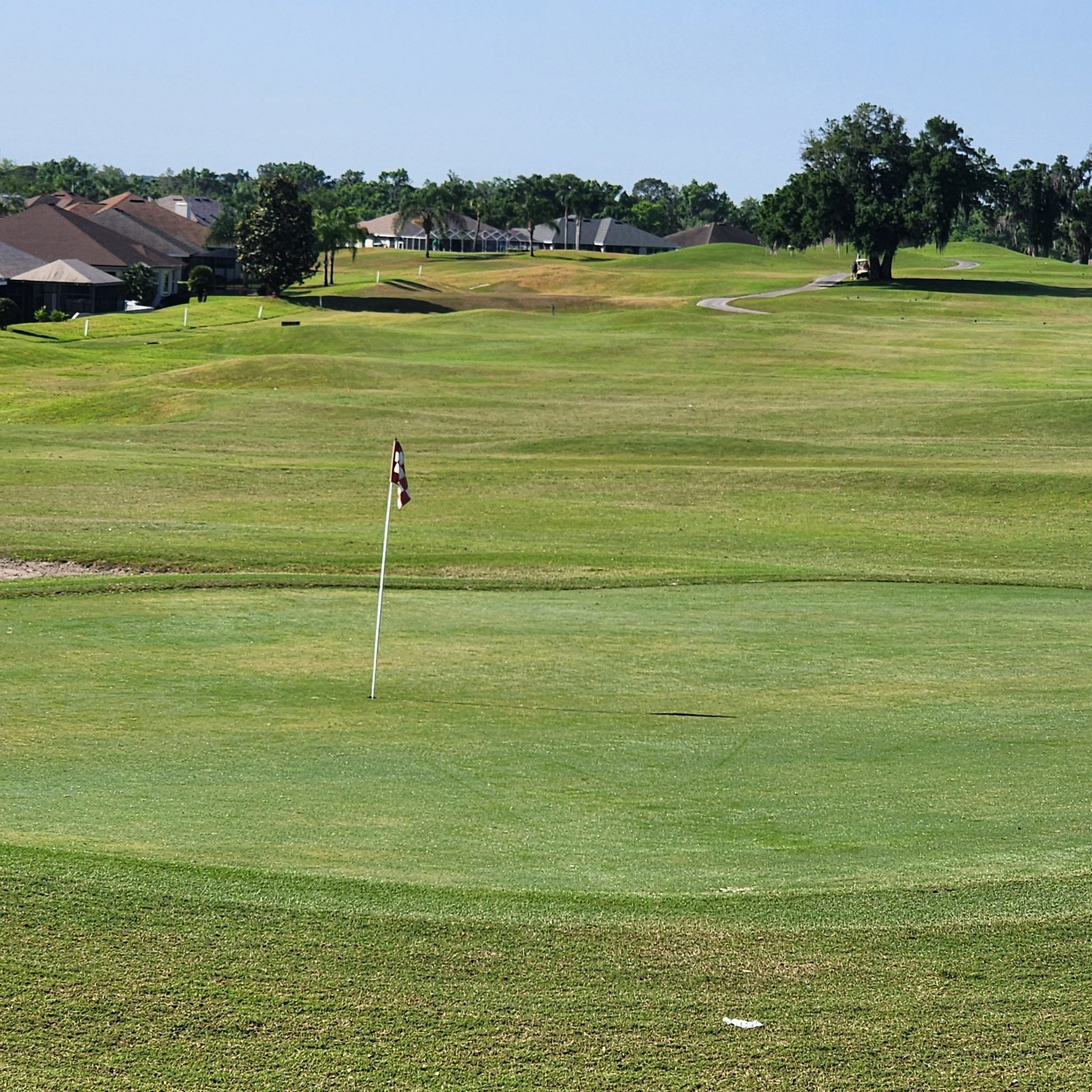 Flag on golf course